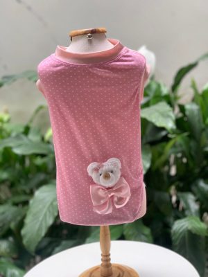 Regata Poá Ursinho Rosa Baby (OMD)
