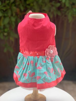 Vestido Flamingo Coral (Elenice)