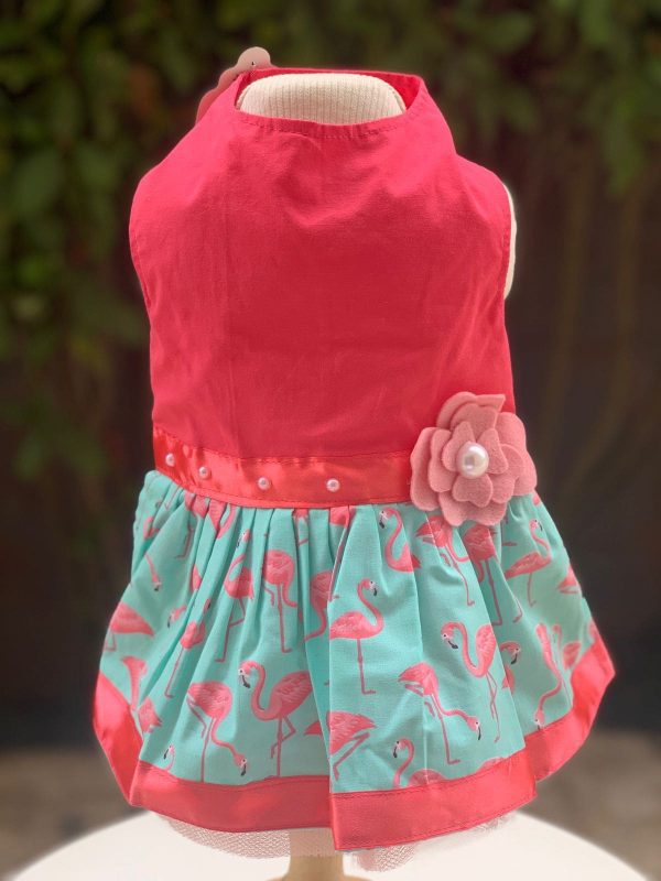 Vestido Flamingo Coral (Elenice) - Imagem 2