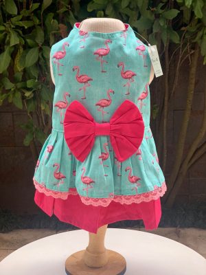Vestido Flamingo Tiffany Laço Pink (Elenice)