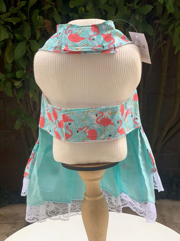 Vestido Flamingo Tropical Laço Coral (Elenice) - Imagem 3