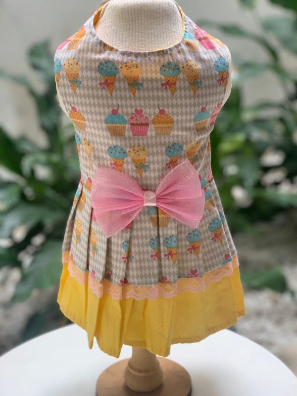 Vestido Doces Cinza e Amarelo (Elenice) - Imagem 2