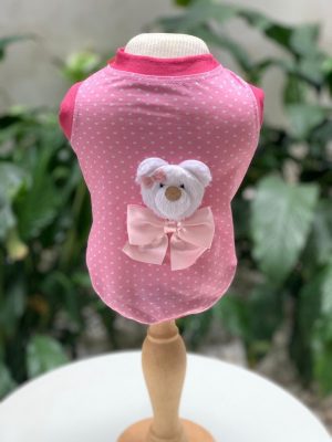Regata Poá Ursinho Rosa Chiclete (OMD)