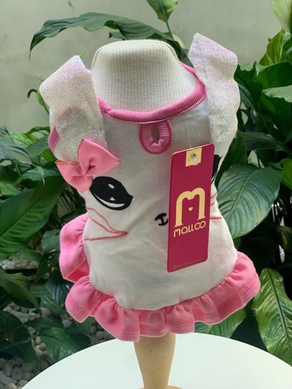 Vestido Coelhinha Branco e Rosa (Malloo) - Imagem 2